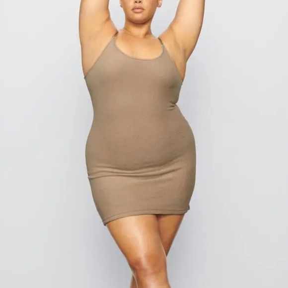 NWOT SKIMS TERRY MINI SLIP DRESS DESERT 3X SOLD OUT ITEM - Picture 1 of 6